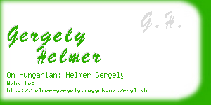 gergely helmer business card